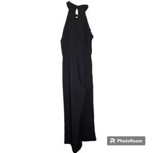 Julia Jordan Womens Knot Neck Halter Jumpsuit in Black Size 4 NWT